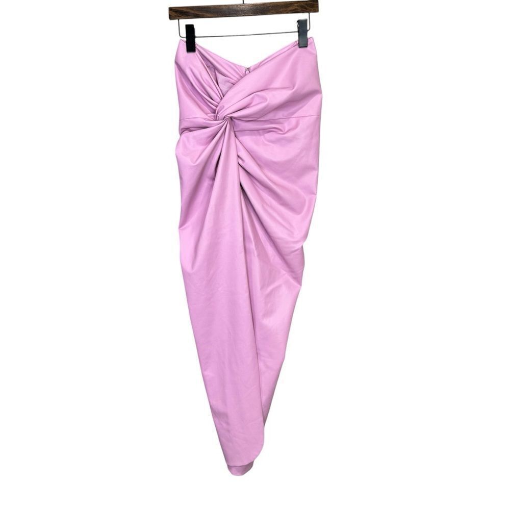 Lapointe Revolve Top Skirt SET Faux Leather Blossom Pink Size 4 - Picture 5 of 15